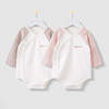 【秋冬保暖舒绒棉包屁衣】婴儿无骨新生儿长袖连体衣简约素色三角哈衣 商品缩略图0