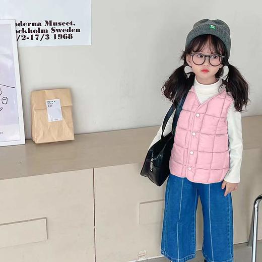 儿童双面穿羽绒棉马甲秋冬宝宝内外穿坎肩韩版男女小中童保暖背心 商品图13
