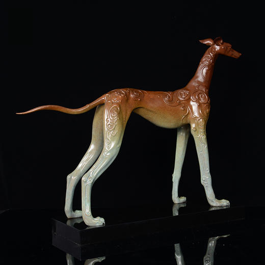 宇达青铜摆件 十二生肖狗《瑞犬纳福》创意装饰 家居工艺摆件  高43cm 商品图2