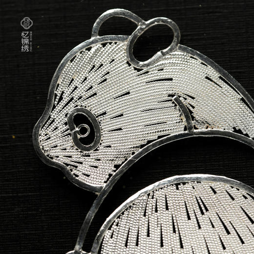 银花丝熊猫萌宝原创设计手工制作非遗创意文化 商品图2