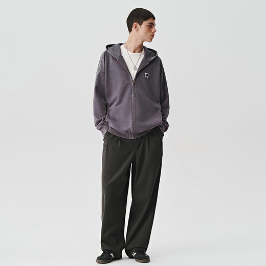 714street潮牌质感宽松廓型西裤秋季新款直筒长裤2024男士休闲裤 商品图4