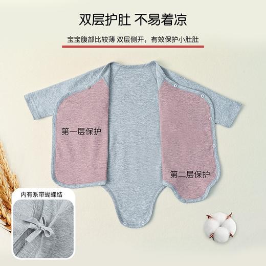 【新生儿长袖无骨三角包屁衣】衣服宝宝连体衣短袖婴儿纯棉a类爬服 商品图2