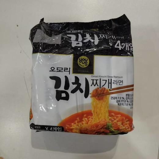 【4连包】友施OMORI泡菜汤味拉面160g*4 [멀티팩]유어스)오모리김치찌개라면(봉지) 160g*4 商品图0