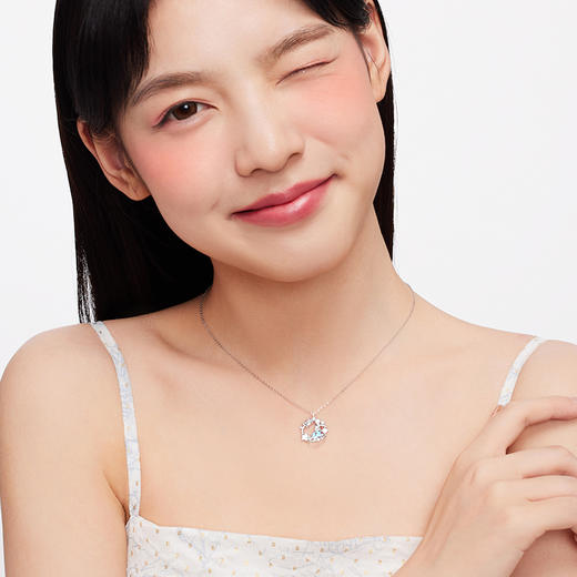 KADER卡蒂罗 小王子与玫瑰项链 女925银小众设计锁骨链生日礼物2023新款 商品图2