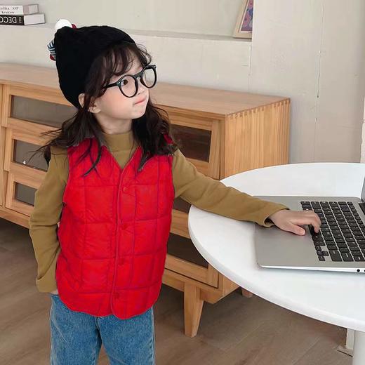 儿童双面穿羽绒棉马甲秋冬宝宝内外穿坎肩韩版男女小中童保暖背心 商品图12