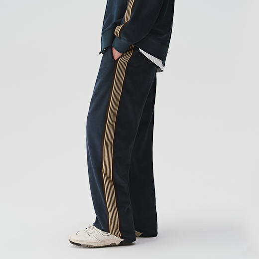 714street麂皮绒织带美式卫裤男士运动裤2024秋季男女同款休闲裤 商品图2