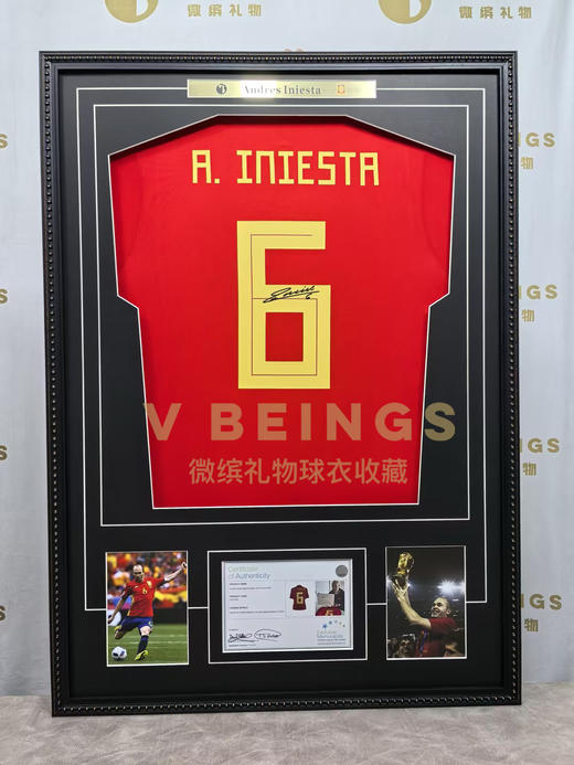 收藏系列 伊涅斯塔 西班牙队6号 2018款 亲笔签名球衣 商品图1