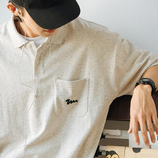 714street潮牌休闲polo衫男夏季新款体恤上衣男士日系翻领短袖T恤 商品图1