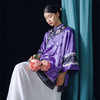 致橡树2024秋新款中式提花缎面绣花国风二大衫清汉女上衣F240753 商品缩略图0