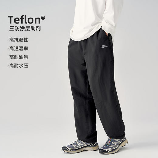 714street秋冬新款户外徒步厚款冲锋裤直筒长裤宽松抓绒休闲裤男 商品图3