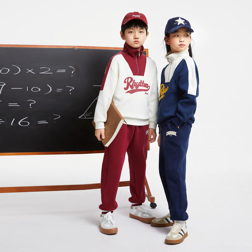 男童运动风拼色卫衣保暖上衣安奈儿童装实体店同款AB431558 商品图3