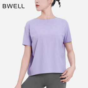 BWELL宽松一字领短袖T恤BWY7670