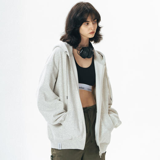 714street重磅美式连帽卫衣男女2024春秋情侣装拉链开衫运动外套 商品图1