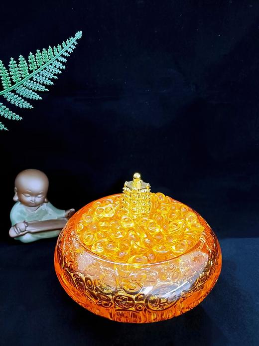 琉璃聚宝盆家居摆件（高7cm 最宽直径15cm） 商品图1