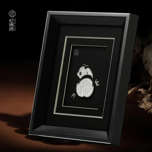 银花丝熊猫萌宝原创设计手工制作非遗创意文化 商品图1