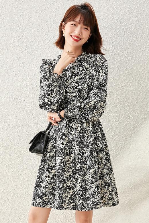 Rosel 轻奢侈复古碎花连衣裙 13895 商品图0