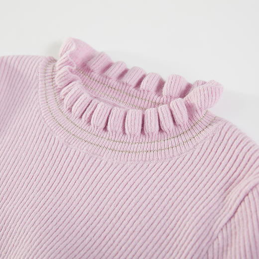 笛莎Deesha女童针织衫2024冬季新款儿童半高领毛织打底衫 商品图3