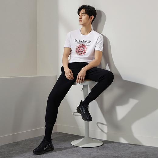 柒牌短袖T恤男2025夏季新款时尚百搭十二生肖中国风圆领套头上衣	128T71630 商品图3