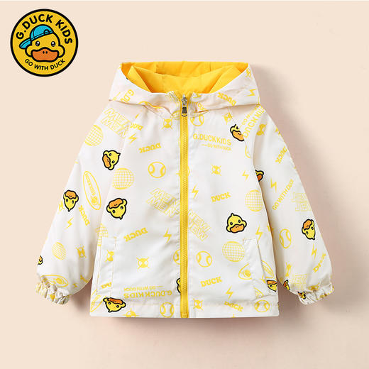 小黄鸭儿童双面穿外套男童女童春秋宝宝洋气休闲新款两面穿上衣潮 商品图3