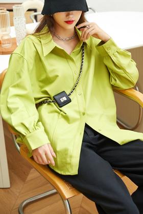 LNNNS 黄绿设计感宽松版型衬衫 13839