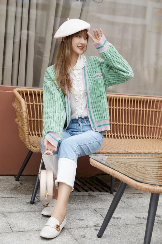 amadella 拼色V领针织开衫 13884 商品图6