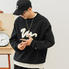 714street情侣美式圆领卫衣男女秋冬印花加绒外套日系套头长袖T恤 商品缩略图2