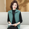 中年妈妈女装针织背心有口袋拉链开衫显气质外套2024春秋翻领马甲 商品缩略图1