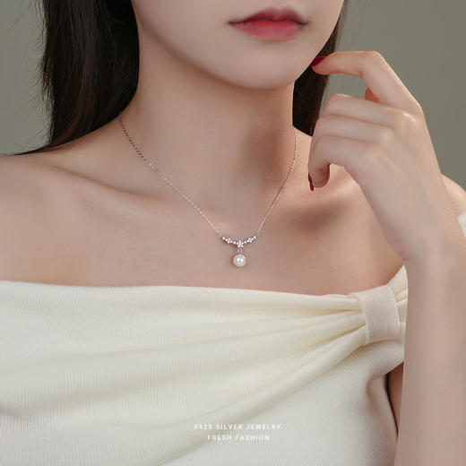 【美人鱼泪】S925银温柔风花朵项链【YXS-A3550】 商品图3