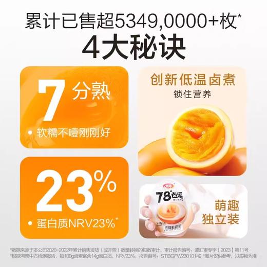 卫龙78°卤蛋 低温卤煮7分熟 软糯溏心不噎口 商品图2