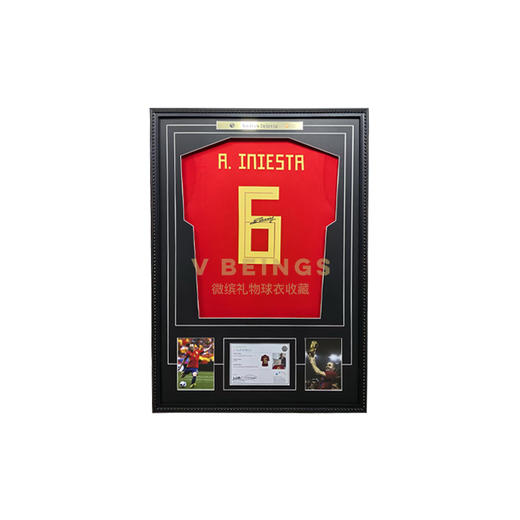 收藏系列 伊涅斯塔 西班牙队6号 2018款 亲笔签名球衣 商品图0