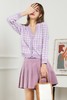 amadella 香芋紫格纹针织开衫 13870 商品缩略图0
