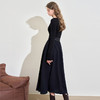 【限时秒杀】西遇法式风连衣裙新款黑色长袖针织衫修身显瘦长裙女12138727 商品缩略图4