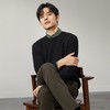 【华夫格加绒】柒牌男士圆领毛衣冬季新品时尚休闲保暖舒适针织衫 127Y70700 商品缩略图1