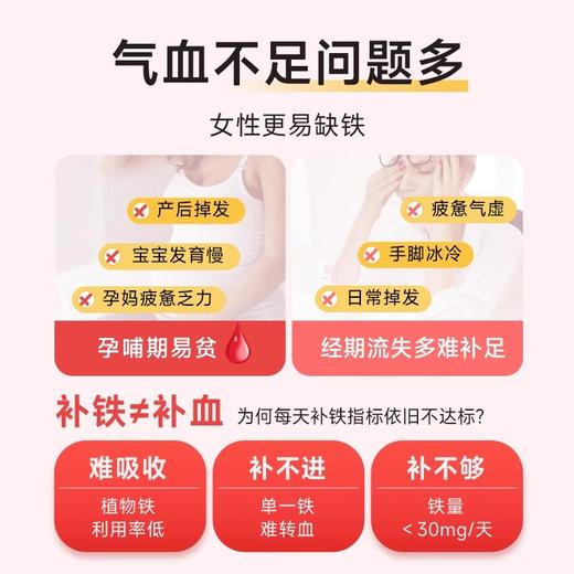[ Ameri-Vita] 亚美唯他富铁口服液孕妇贫血女性经期便携铁剂铁元素口服液富铁小A条 商品图2