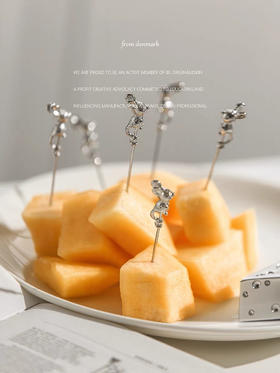 米奇水果签家用金属ins风轻奢可爱