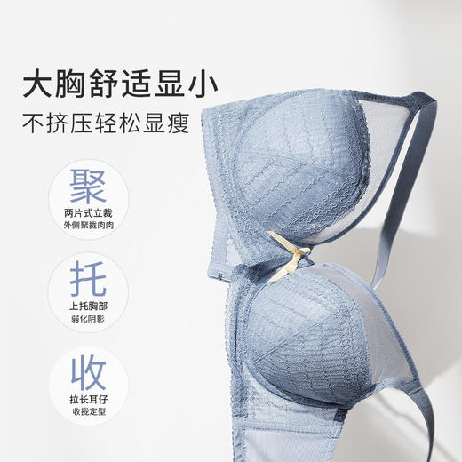 [小光芒]大胸显小全罩杯包容透气防凸点舒适内衣女 商品图1