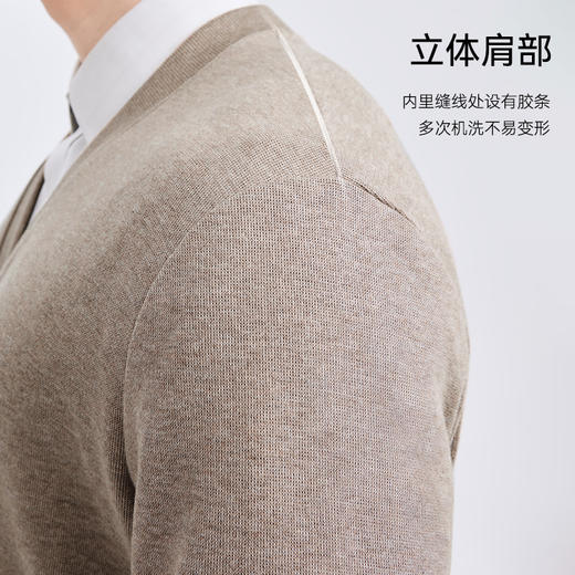 十如仕针织法式罗纹美利奴羊毛混纺开衫FS07 商品图10