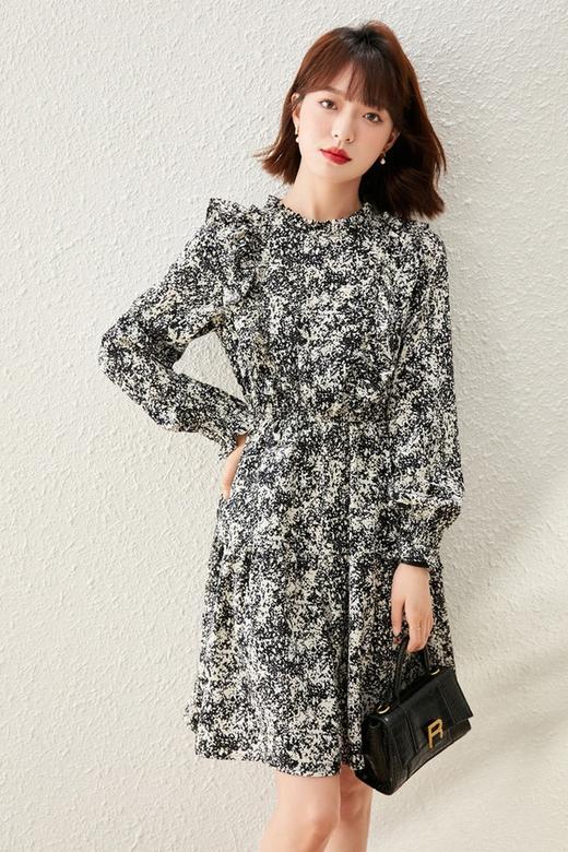 Rosel 轻奢侈复古碎花连衣裙 13895 商品图1