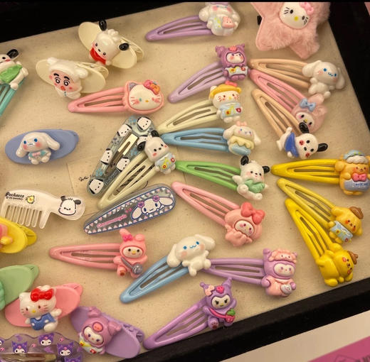 【家居百货】到手足足21件套‼️仅9.9包邮‼️  家里女鹅必入三丽鸥系列儿童小发夹 商品图12