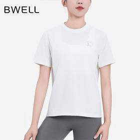BWELL宽松圆领麻面速干短袖T恤BWY7677T