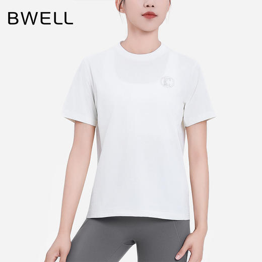 BWELL宽松圆领麻面速干短袖T恤BWY7677T 商品图0