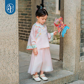年衣童装汉服女童秋季新款儿童国风马面裙套装中式宝宝周岁礼服花知星河中式套装