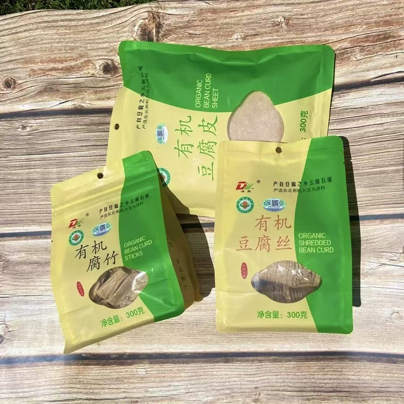 有机豆腐皮、有机豆腐丝、有机腐竹  云南石屏手工工艺300g/袋 【京东快递送货上门】