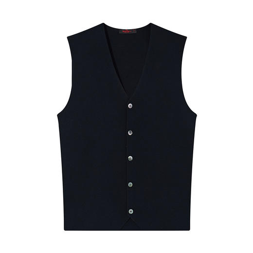 【高端系列】柒牌开衫羊毛衫男士2025春季新款无袖V领保暖针织衫	128Y70010 商品图4