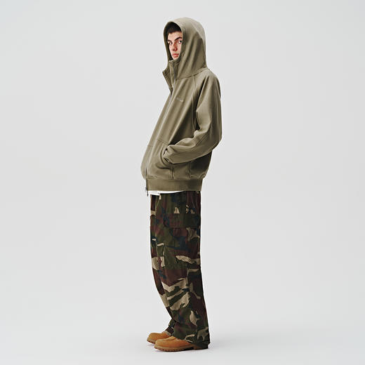 714street美式复古重磅连帽卫衣开衫男2024秋季新款宽松休闲外套 商品图3