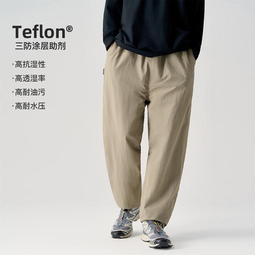 714street秋冬新款户外徒步厚款冲锋裤直筒长裤宽松抓绒休闲裤男 商品图4