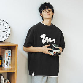 714street潮牌印花短袖t恤男夏季新款美式情侣体恤重磅纯棉打底衫