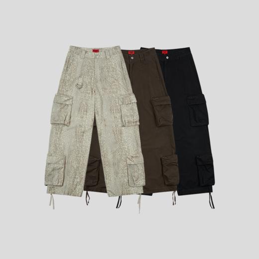 GOODBAI GOODEES多口袋水洗宽腿工装裤 商品图1