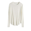 雀说面膜桑蚕丝打底衫 白色春夏内搭女修身天丝长袖T恤AL 商品缩略图4
