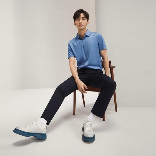 【高弹】柒牌男士格子衬衫夏季2025新款时尚休闲含莫代尔短袖衬衣	128A70300 商品图3